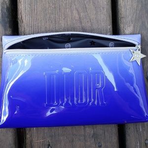 Dior Blue Ombre Vinyl Makeup Bag